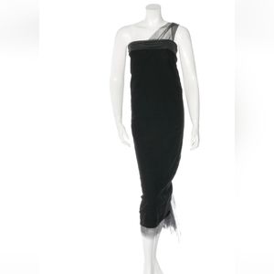 Lanvin wool strapless dress